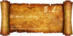 Blahut Leila névjegykártya